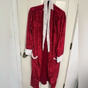 Luxurious Red and White Robe